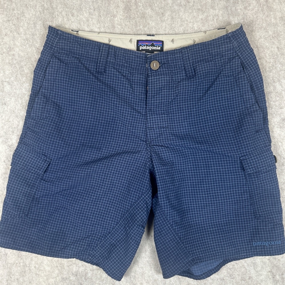 Patagonia Shorts Mens 32  Blue Wavefarer Boardshorts Swim Trunks Nylon Quick Dry